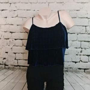 American Eagle Outfitters Blue Crop Top Size M